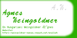 agnes weingoldner business card